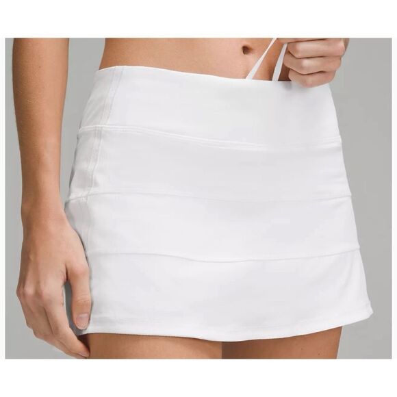 Lululemon Pace Rival Mid-Rise Skirt in White Size 14 - Picture 2 of 4